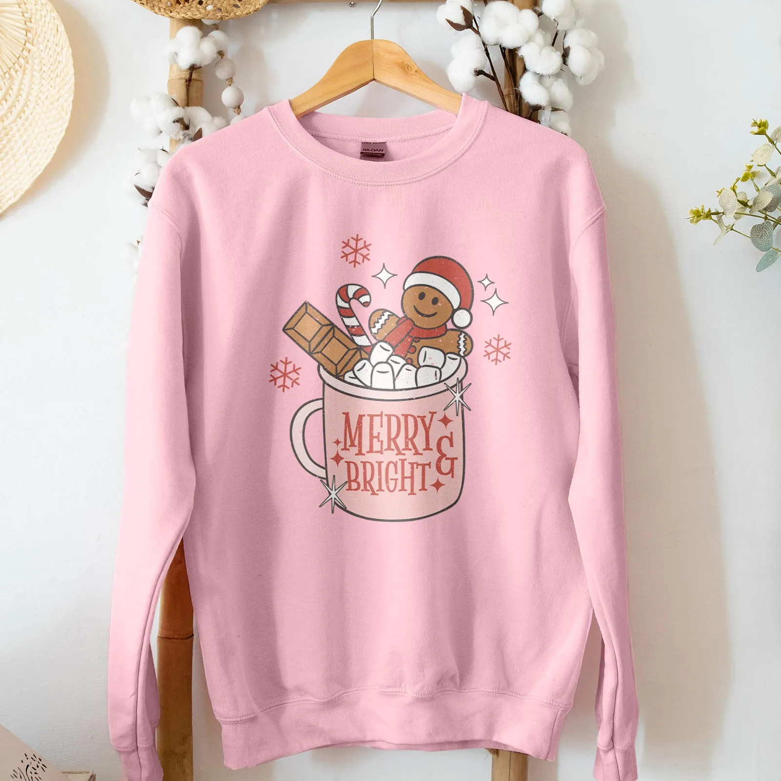 Gingerbread Merry and Bright Sweatshirt