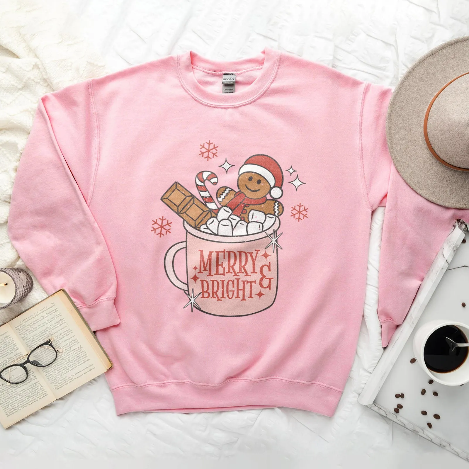 Gingerbread Merry and Bright Sweatshirt
