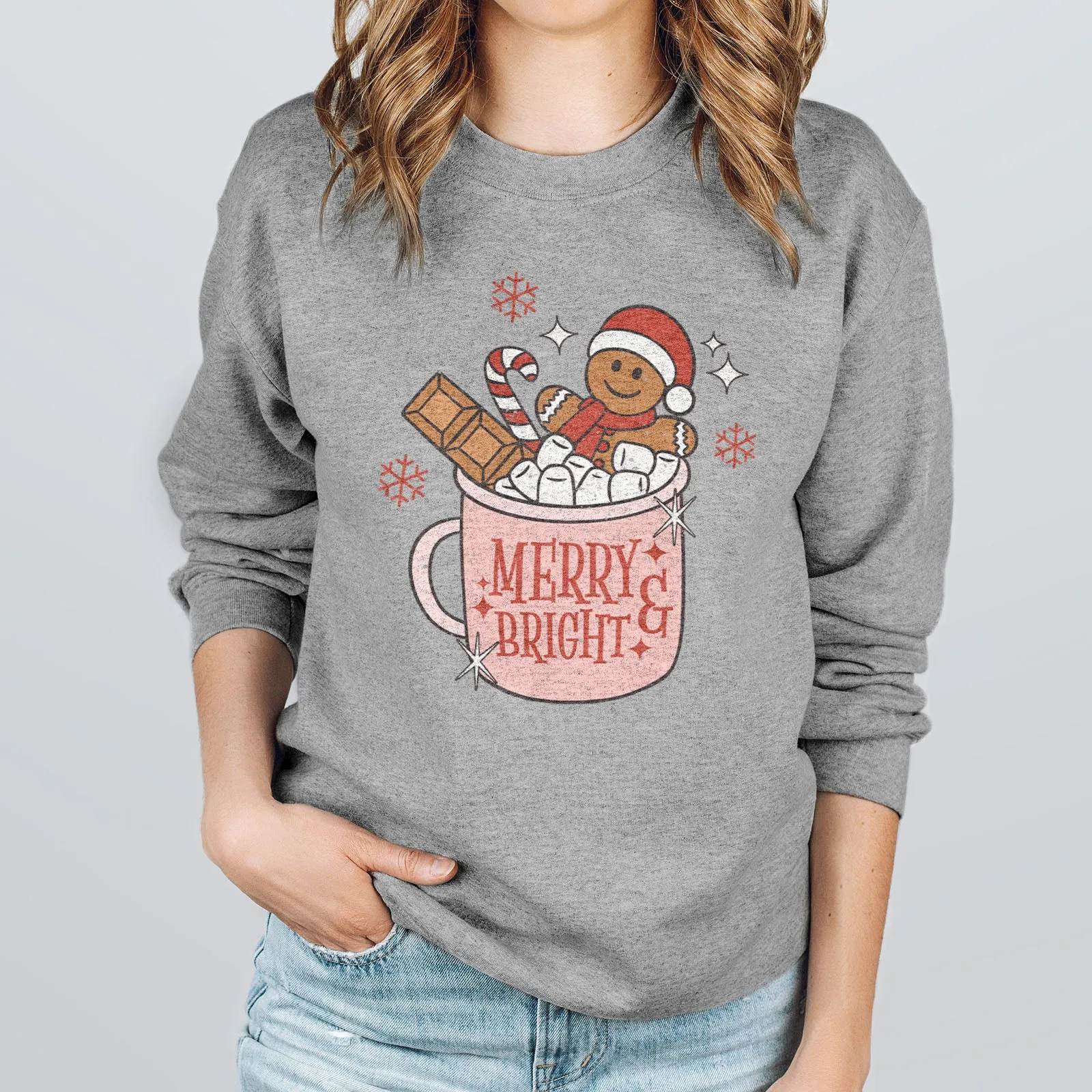 Gingerbread Merry and Bright Sweatshirt