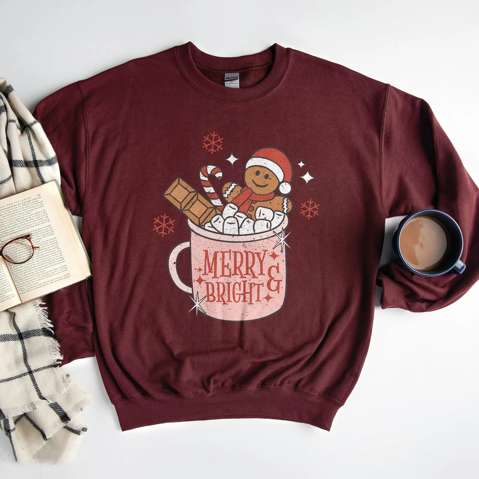 Gingerbread Merry and Bright Sweatshirt