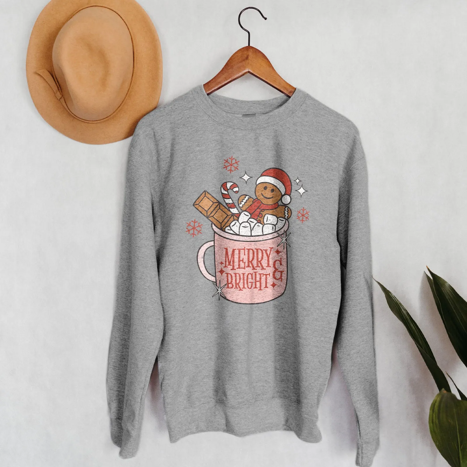 Gingerbread Merry and Bright Sweatshirt