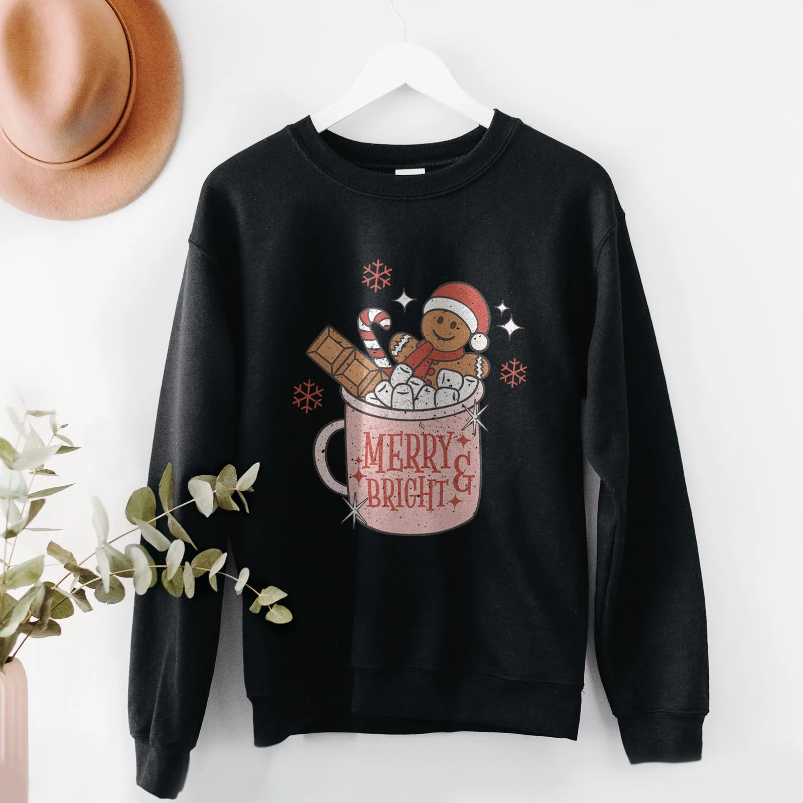Gingerbread Merry and Bright Sweatshirt