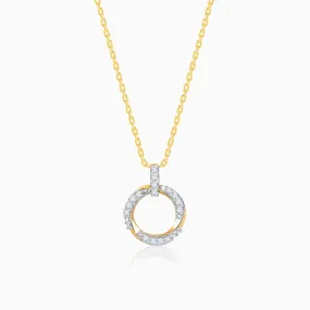 Gold Encircle Diamond Pendant