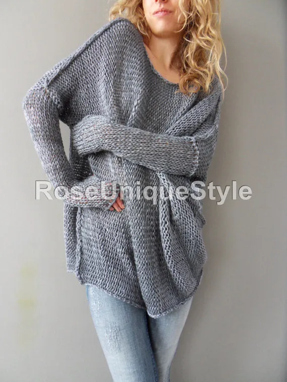 Grey oversized  slouchy tunic.
