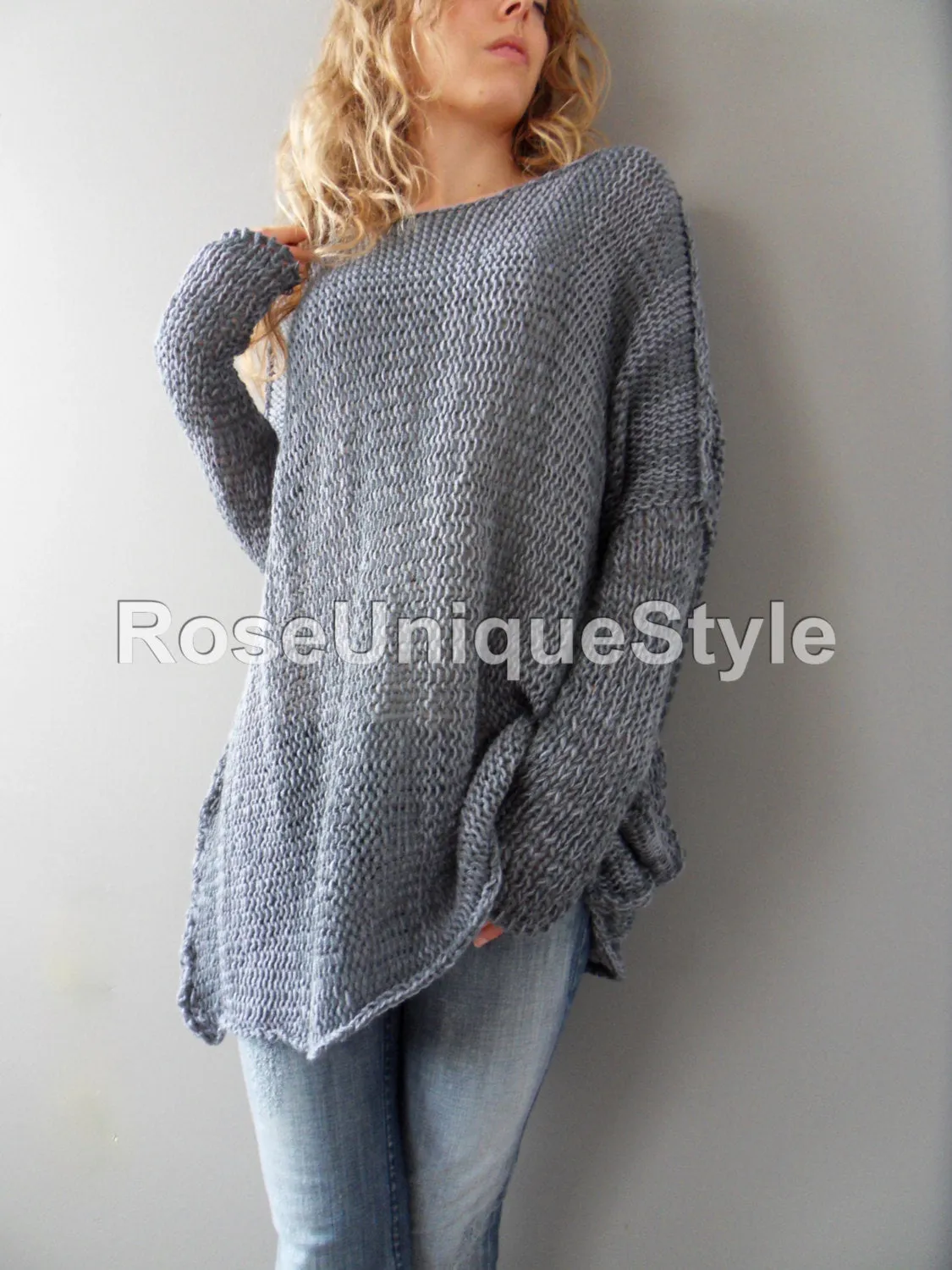 Grey oversized  slouchy tunic.