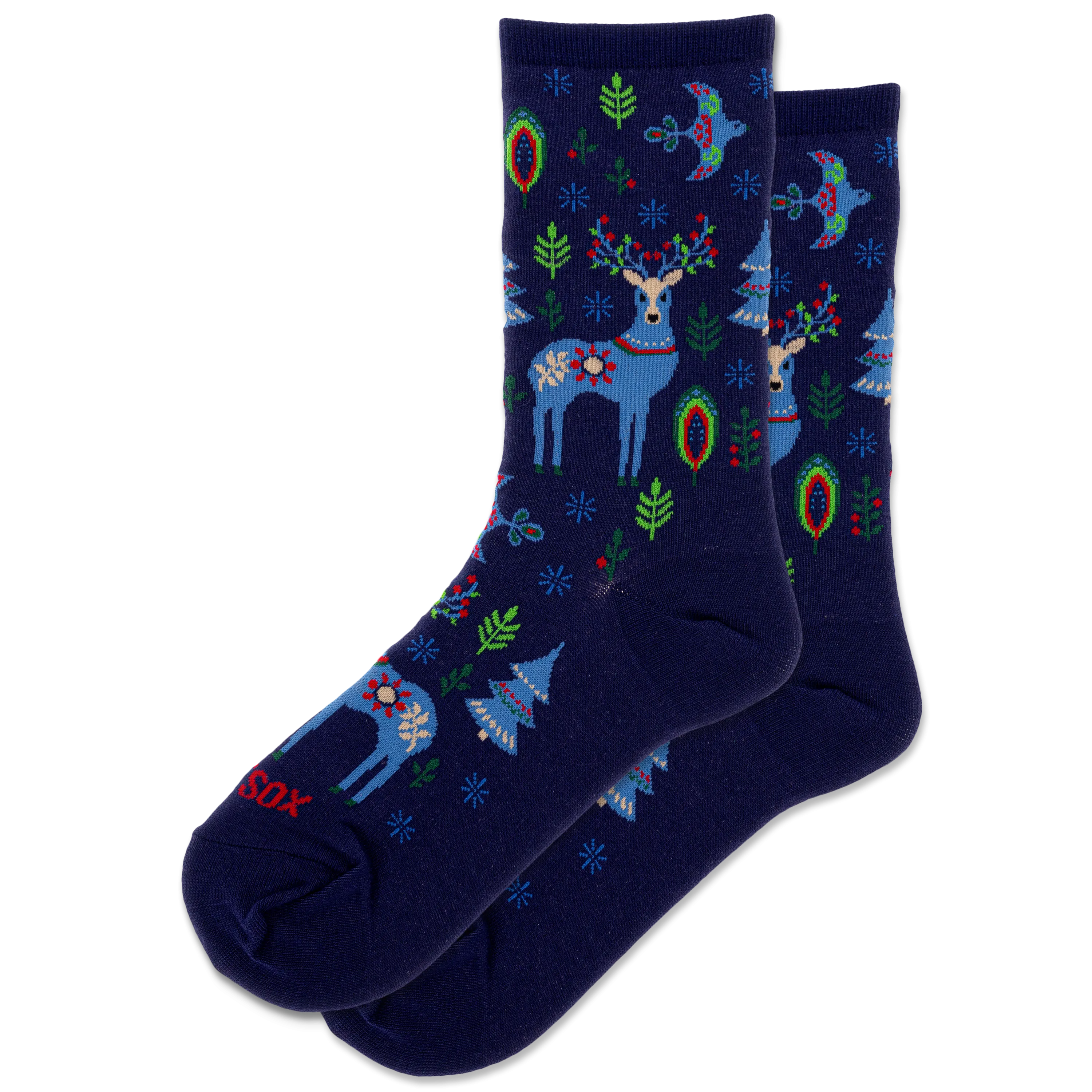 HOTSOX Women's Reindeer Crew Sock