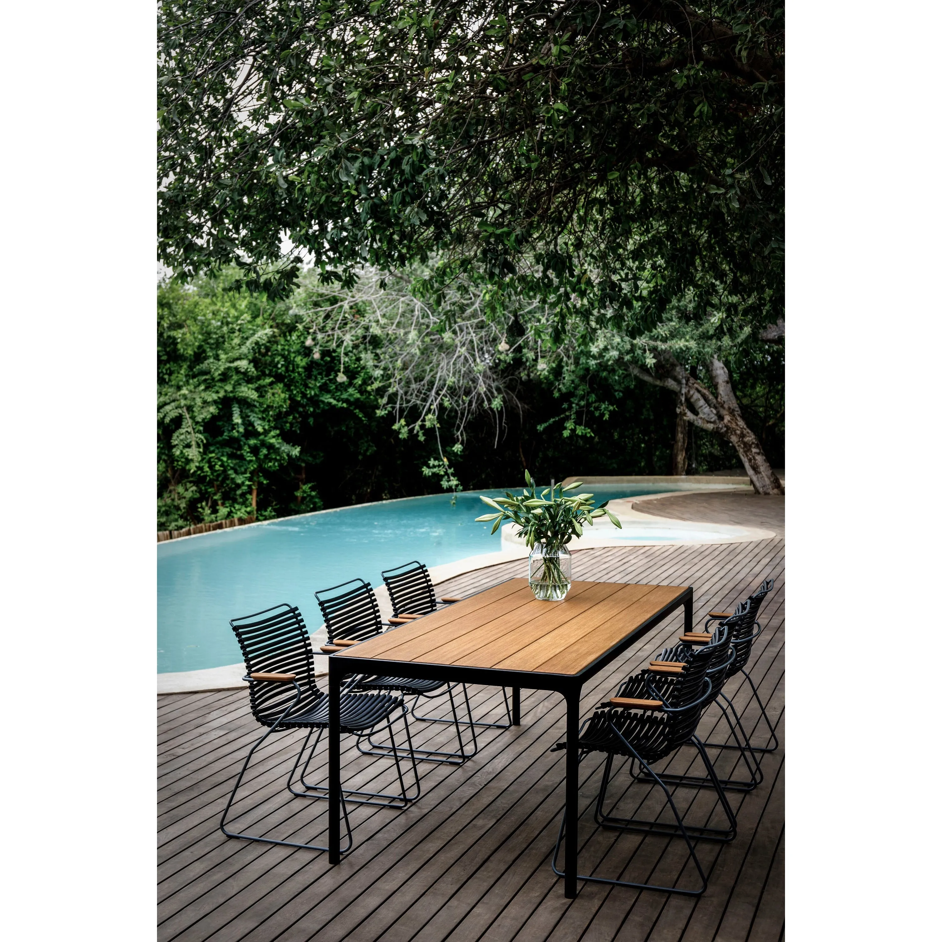 HOUE Four 83" or 106" (Banquet) Outdoor Dining Tables