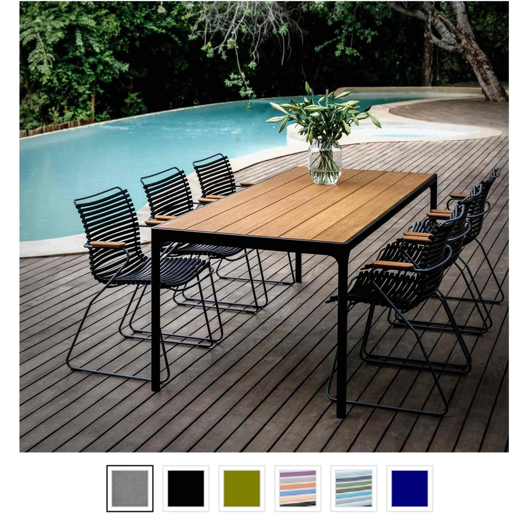 HOUE Four 83" or 106" (Banquet) Outdoor Dining Tables