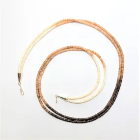 Kewa Pueblo Double Strand Hand-rolled Shell Necklace - 18.5