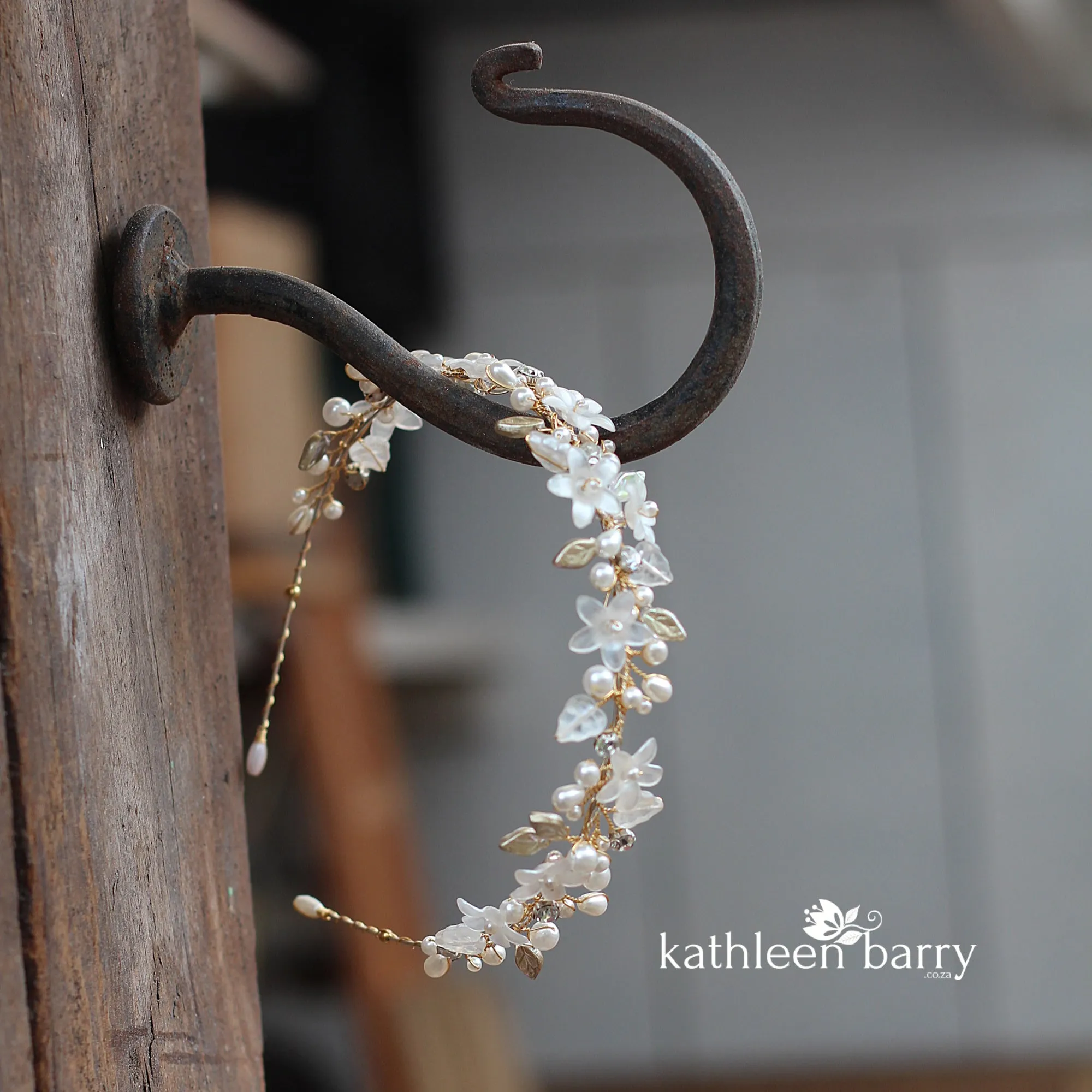 Lucinda floral leaf headband - color options available