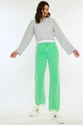 Maliha High Rise Slim Wide Leg Jeans