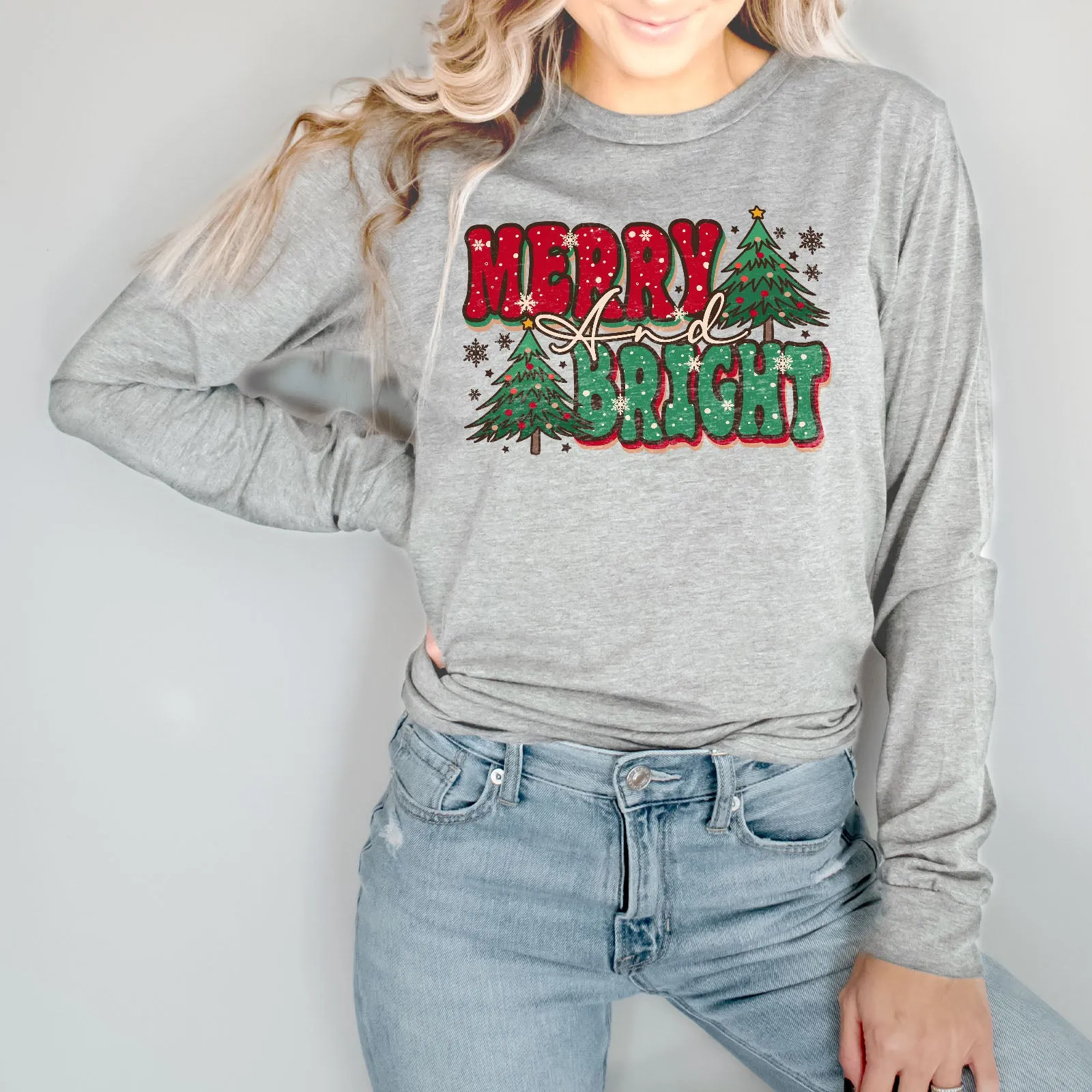 Merry And Bright Bold Long Sleeve