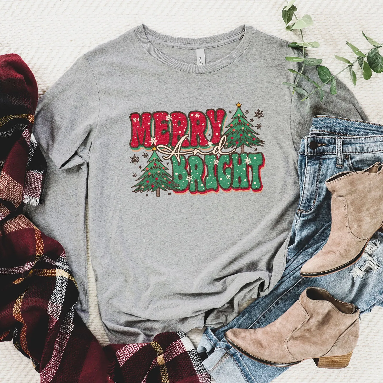 Merry And Bright Bold Long Sleeve