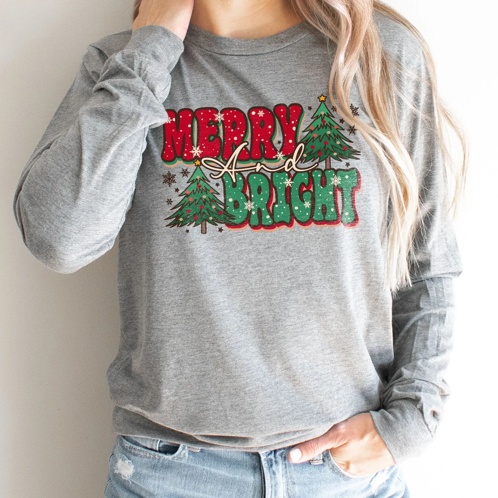 Merry And Bright Bold Long Sleeve
