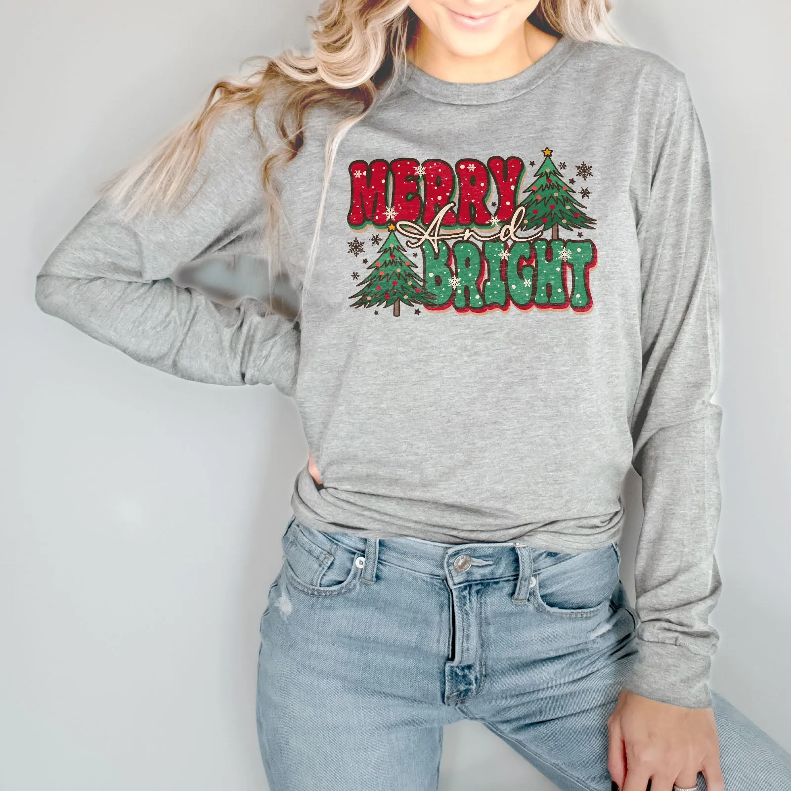 Merry And Bright Bold Long Sleeve