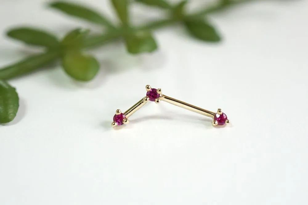 MODERN MOOD ASTERA 3 FACETED GEMSTONE