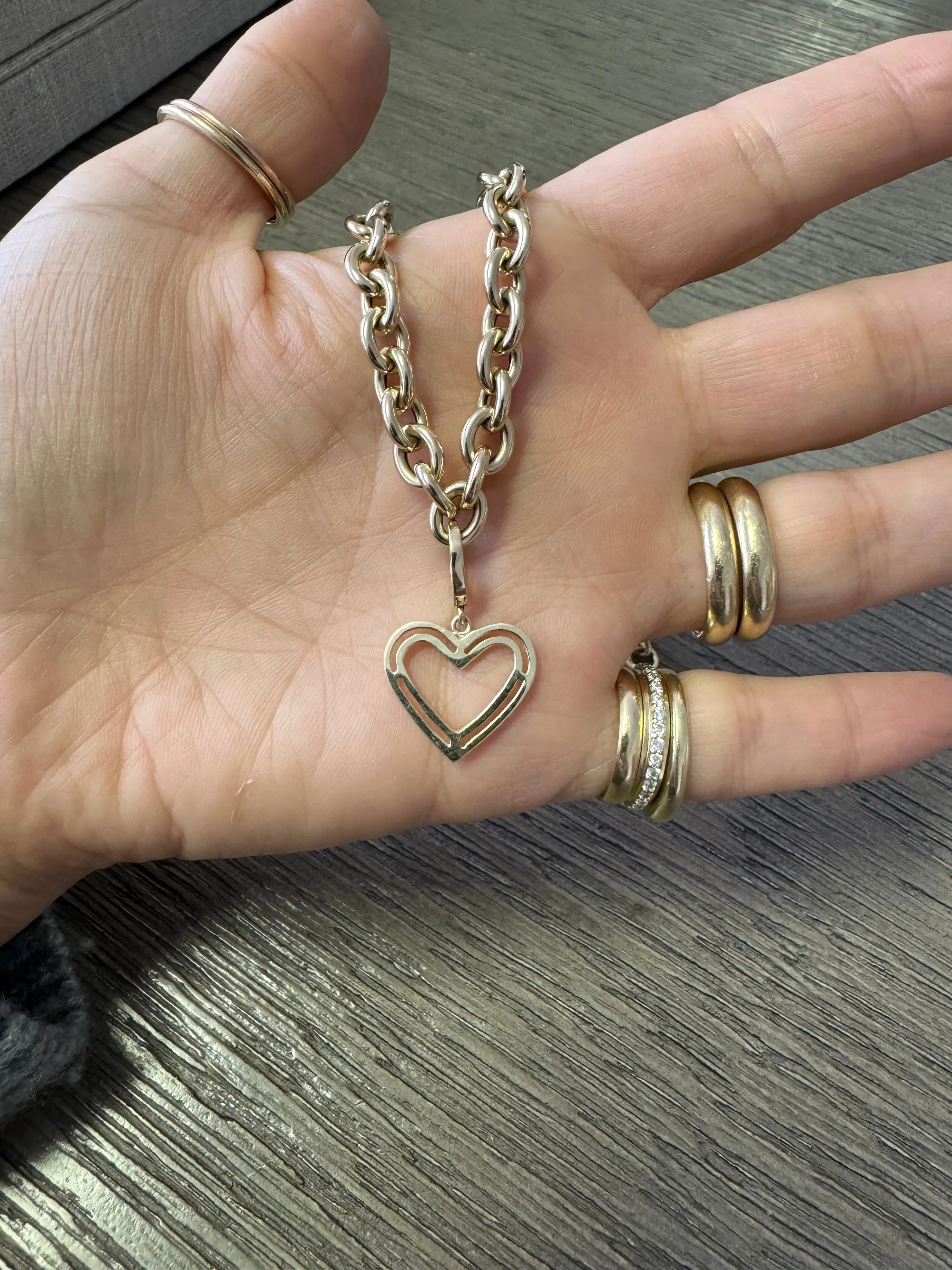 Outline Heart Charm