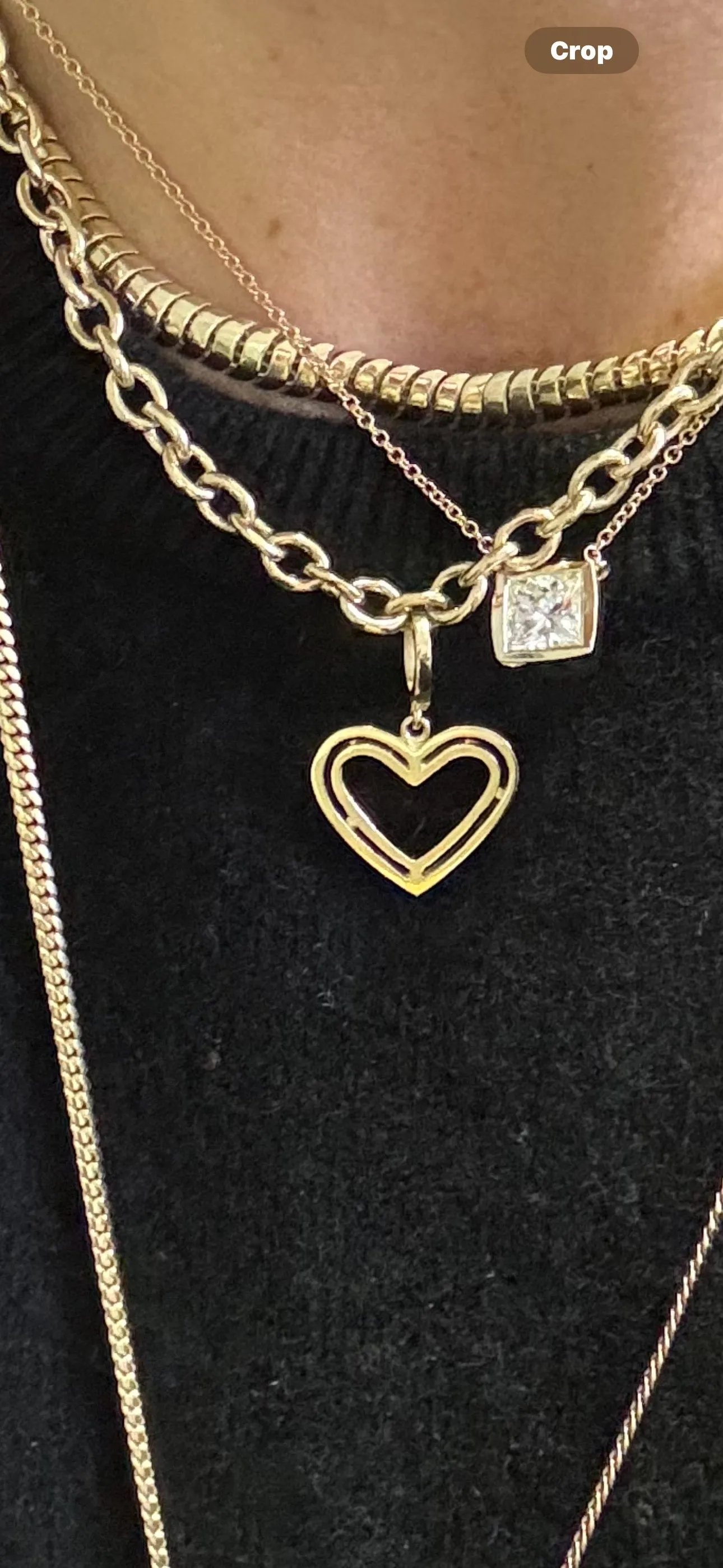 Outline Heart Charm