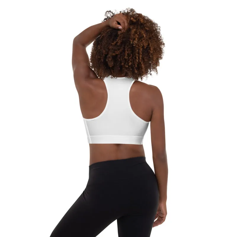 Padded Sports Bra By Bodybuilding Champ Fabiana Souza - White Color