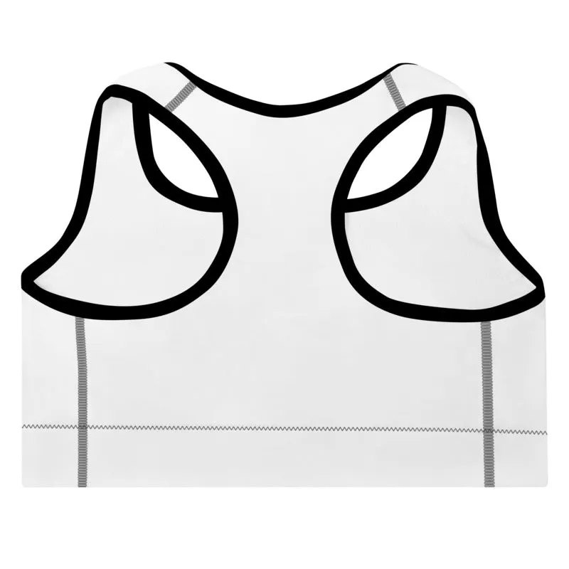 Padded Sports Bra By Bodybuilding Champ Fabiana Souza - White Color