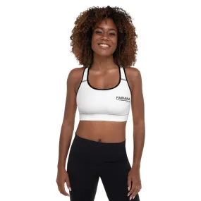 Padded Sports Bra By Bodybuilding Champ Fabiana Souza - White Color