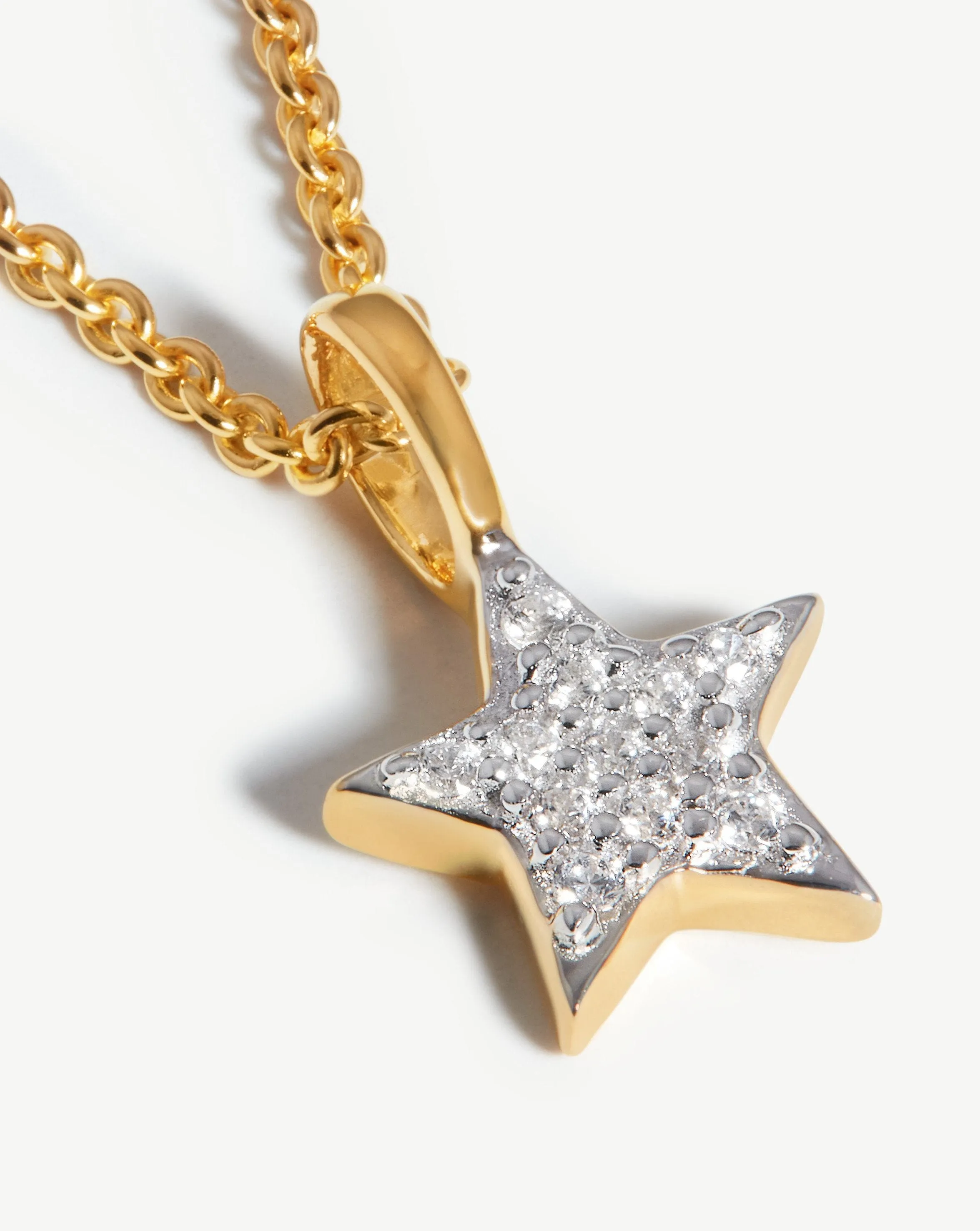 Pave Star Charm Necklace | 18ct Gold Plated Vermeil/Cubic Zirconia