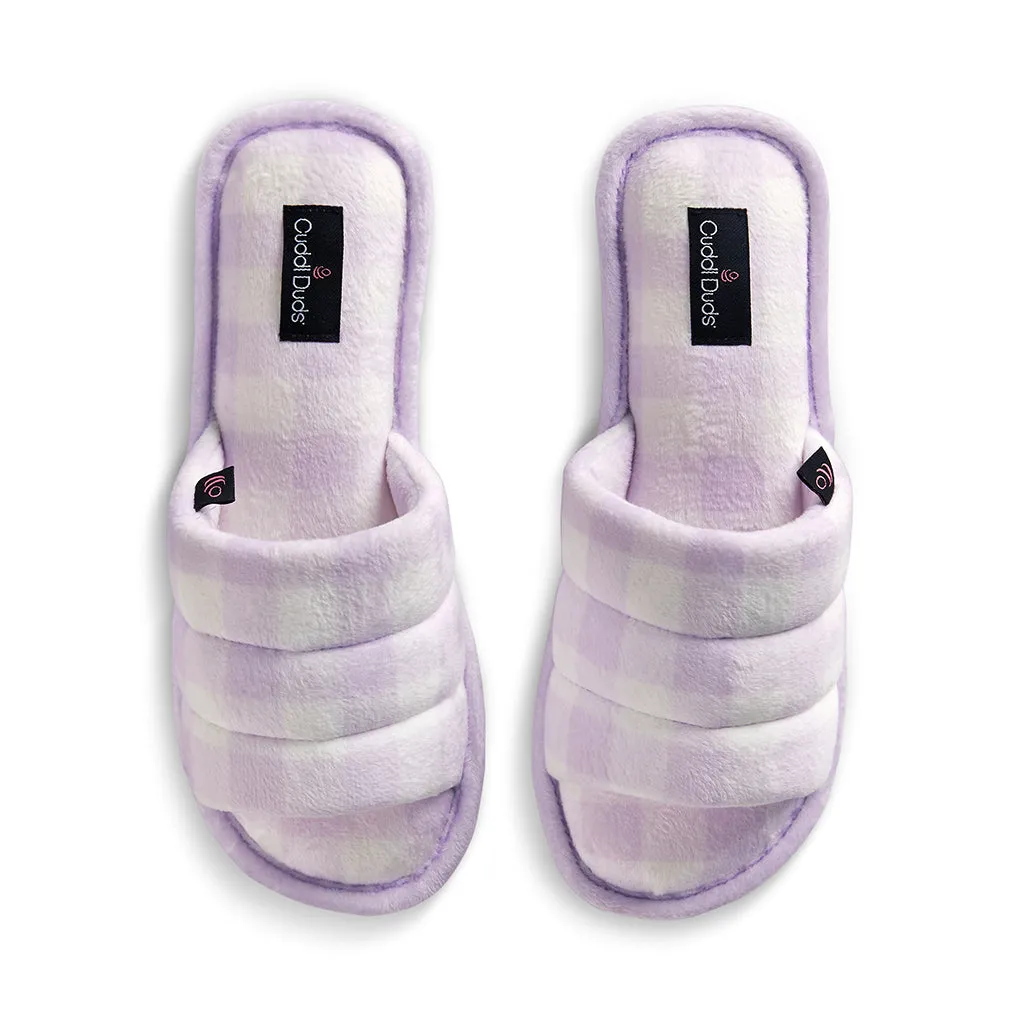 Puffy Velour Slide Slipper