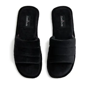 Puffy Velour Slide Slipper