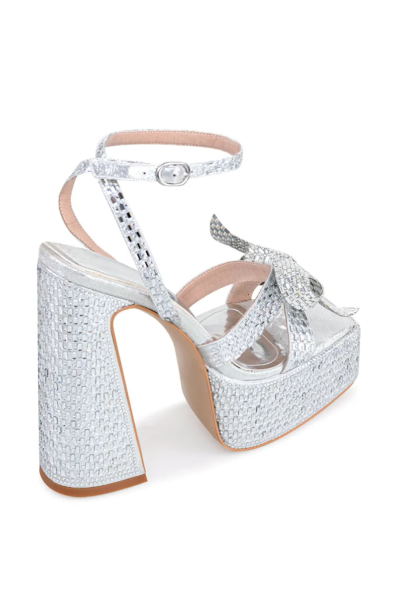 Stella Silver Platform Heel