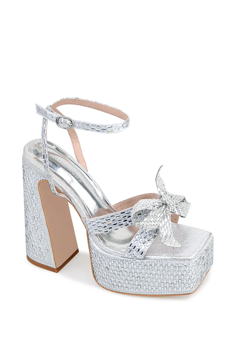 Stella Silver Platform Heel