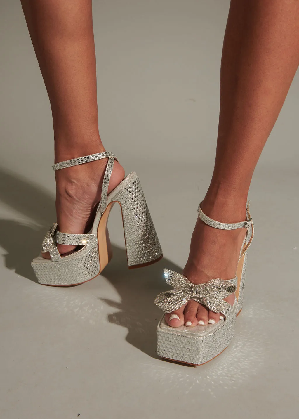 Stella Silver Platform Heel