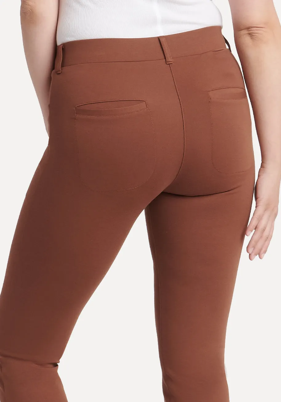 Straight-Leg | 7-Pocket Dress Pant Yoga Pants (Bronze)