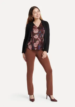 Straight-Leg | 7-Pocket Dress Pant Yoga Pants (Bronze)
