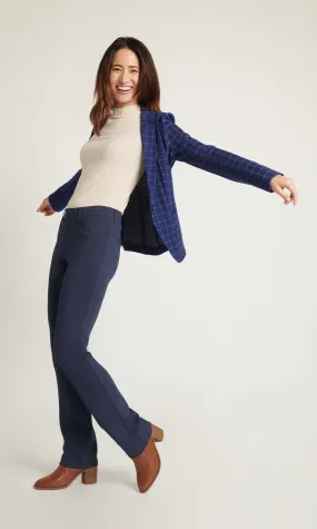 Straight-Leg | 7-Pocket Dress Pant Yoga Pants (Spectrum Dashed Herringbone)