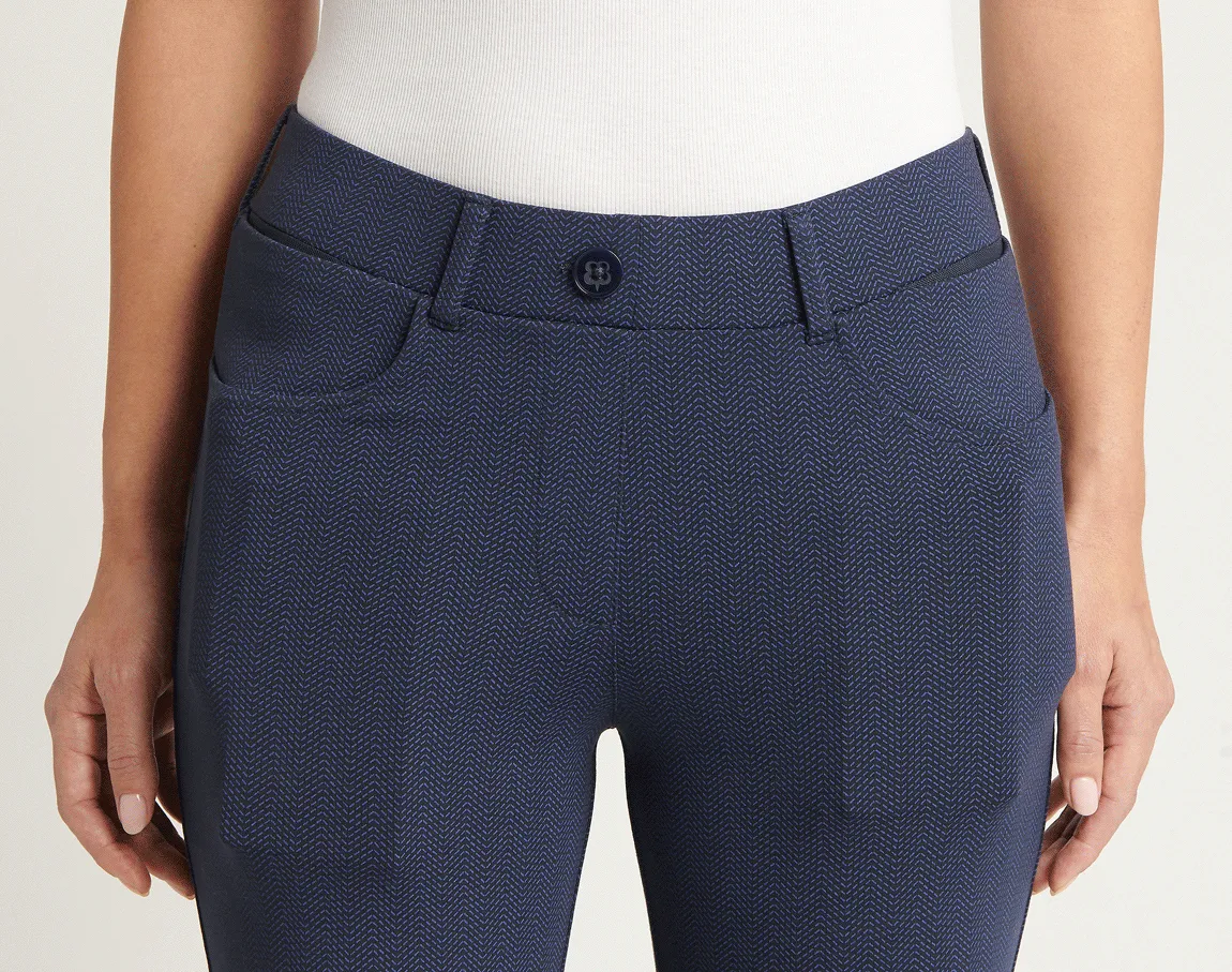 Straight-Leg | 7-Pocket Dress Pant Yoga Pants (Spectrum Dashed Herringbone)