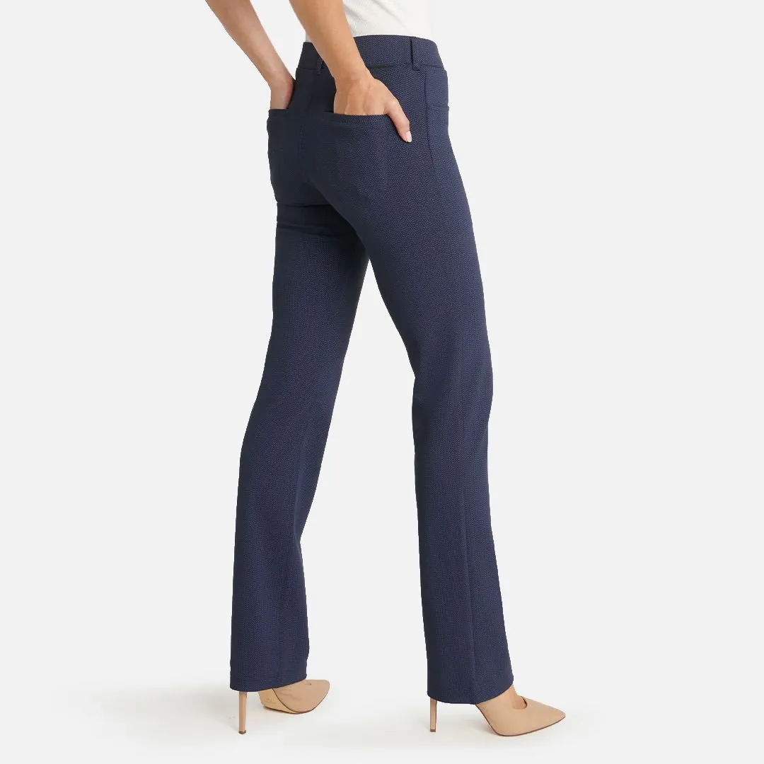 Straight-Leg | 7-Pocket Dress Pant Yoga Pants (Spectrum Dashed Herringbone)