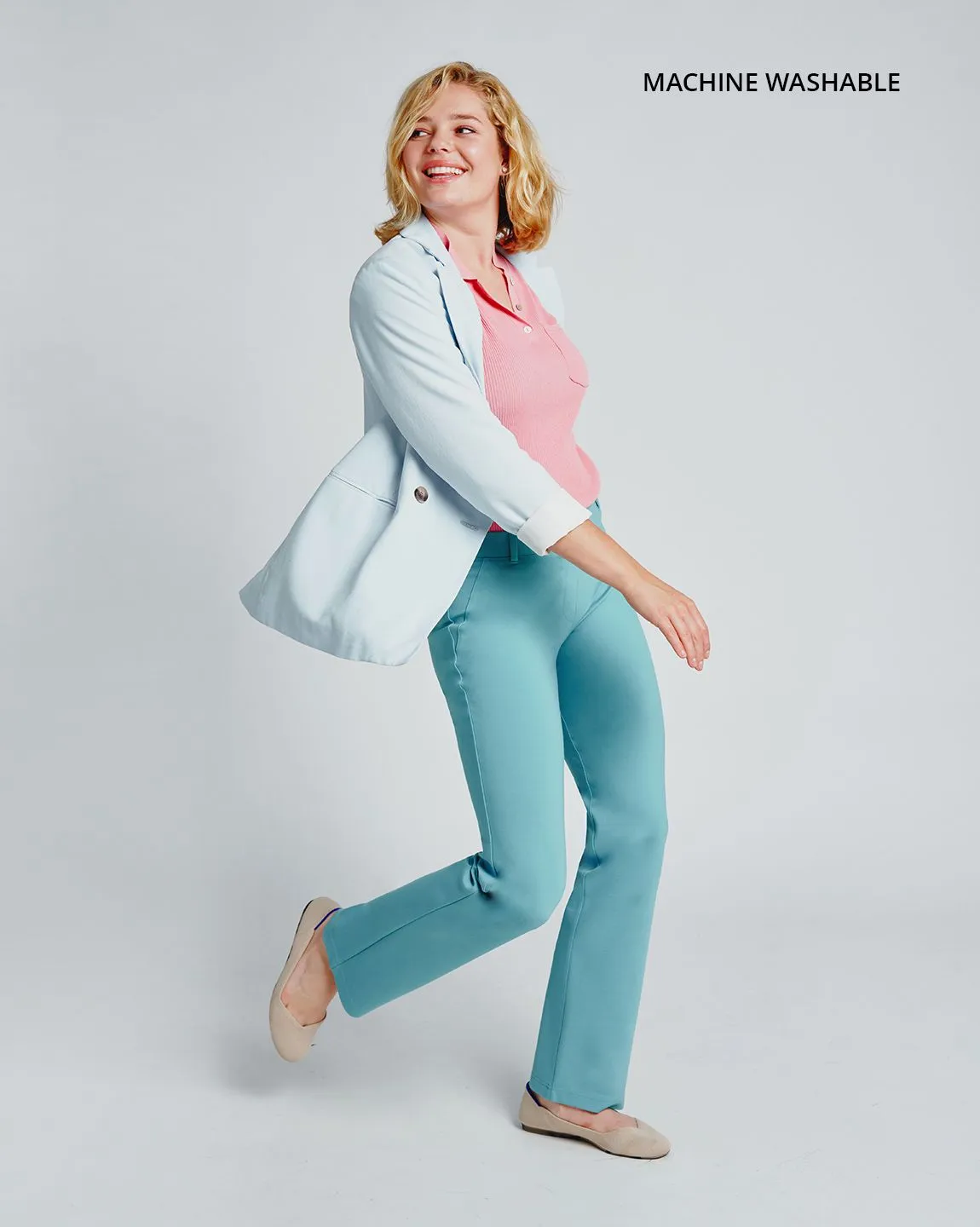 Straight-Leg | Two-Pocket Dress Pant Yoga Pants (Bluetiful)