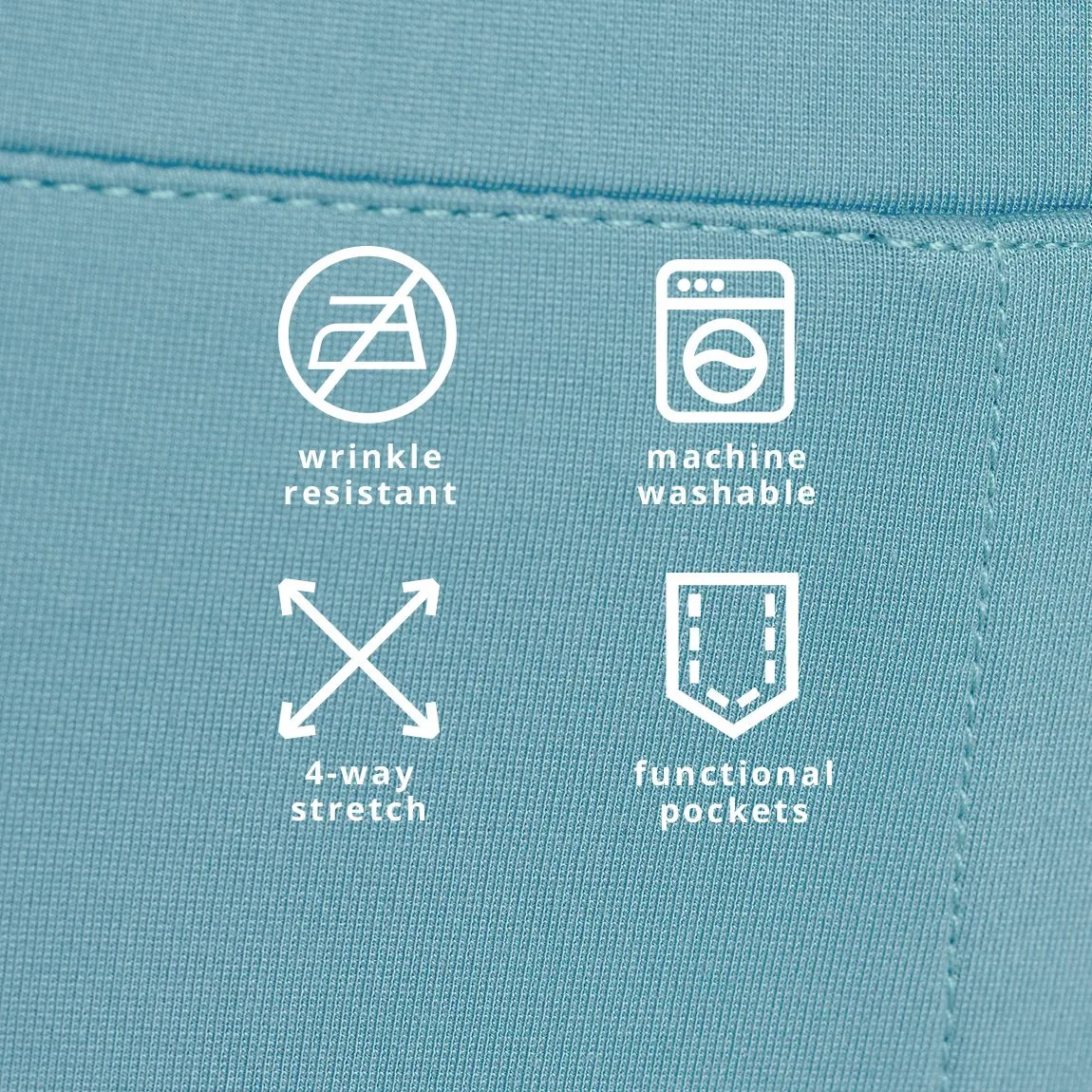 Straight-Leg | Two-Pocket Dress Pant Yoga Pants (Bluetiful)