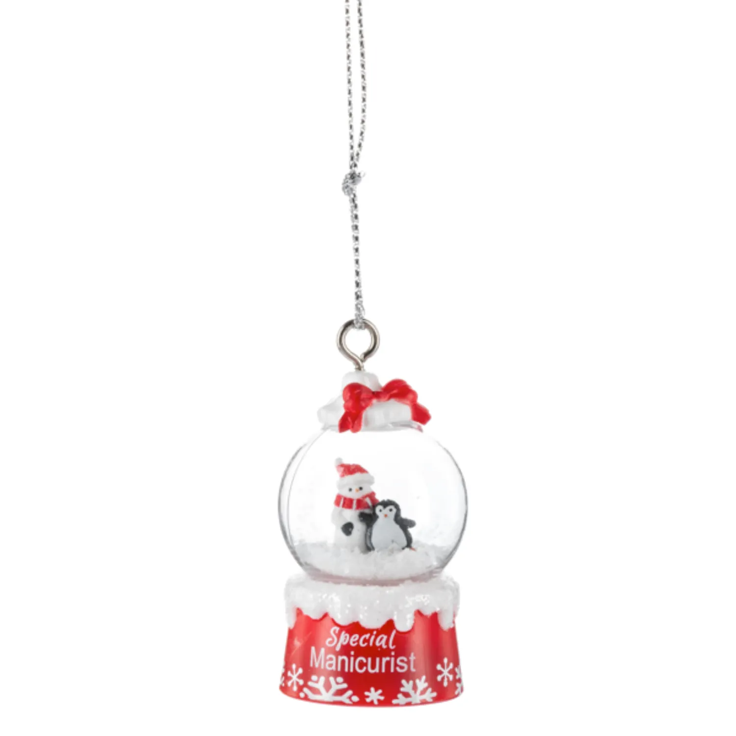 'Tis the Season Mini Snowglobe Personalized Name Ornament Blank DIY, Family and Holiday Greetings