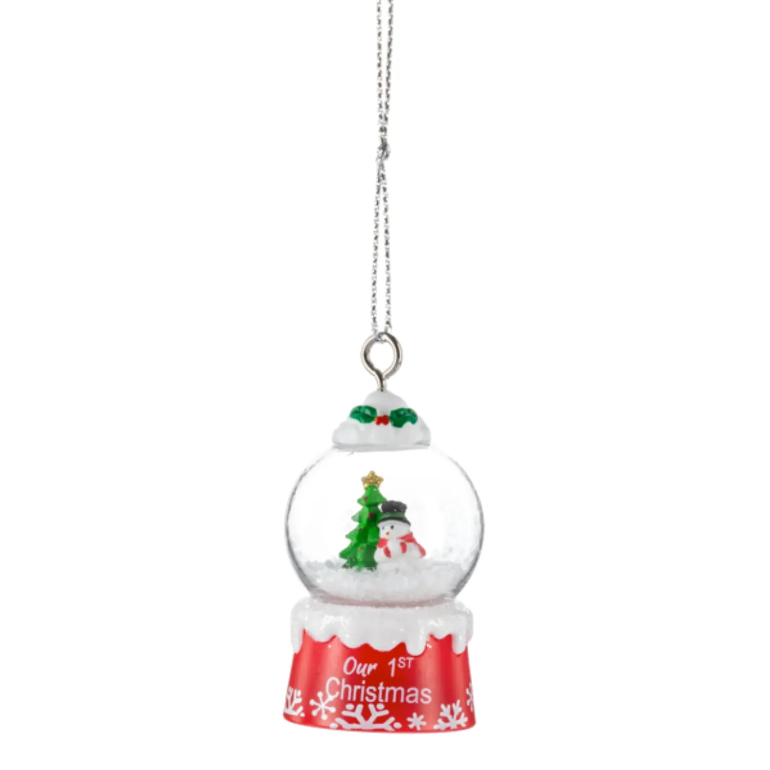 'Tis the Season Mini Snowglobe Personalized Name Ornament Blank DIY, Family and Holiday Greetings