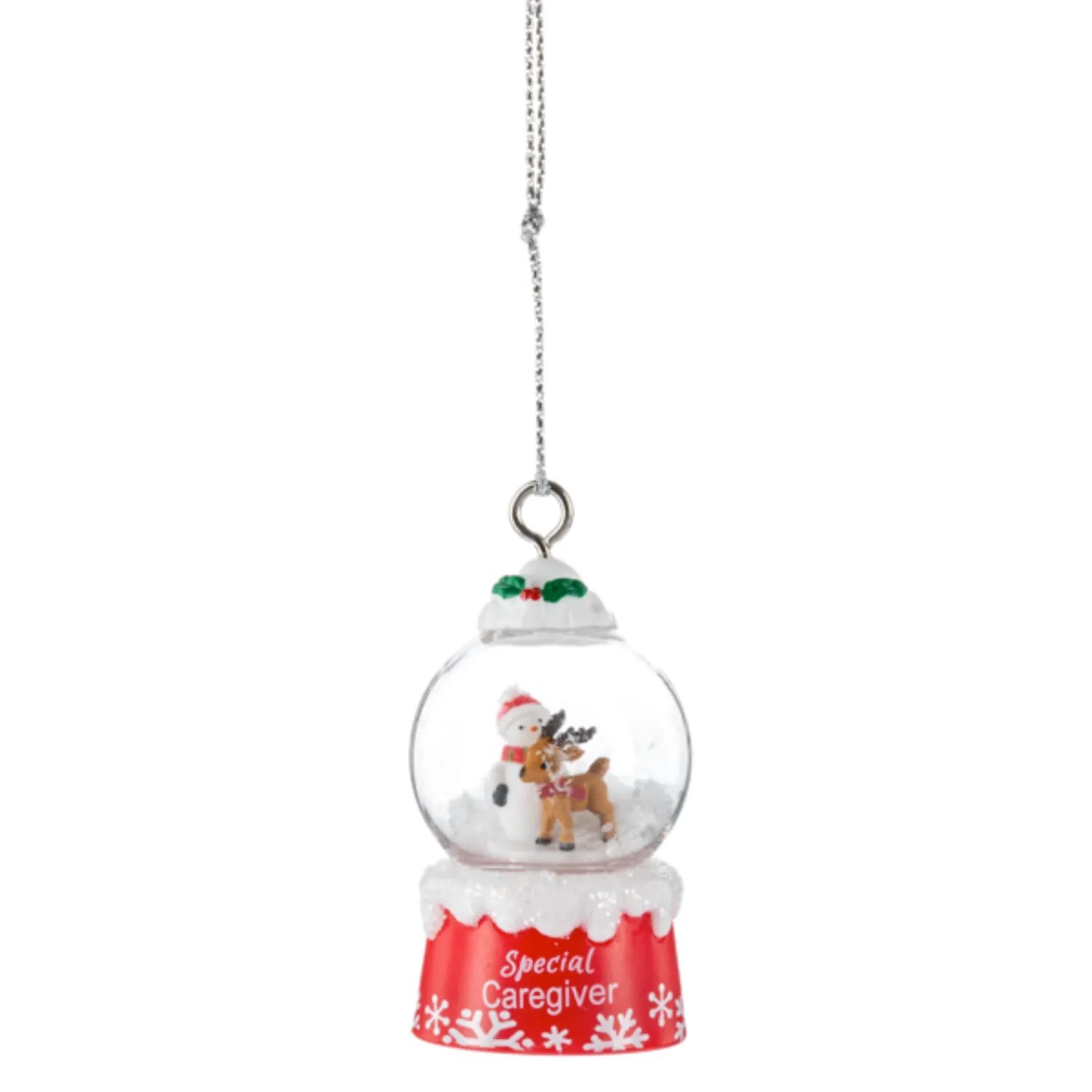 'Tis the Season Mini Snowglobe Personalized Name Ornament Blank DIY, Family and Holiday Greetings