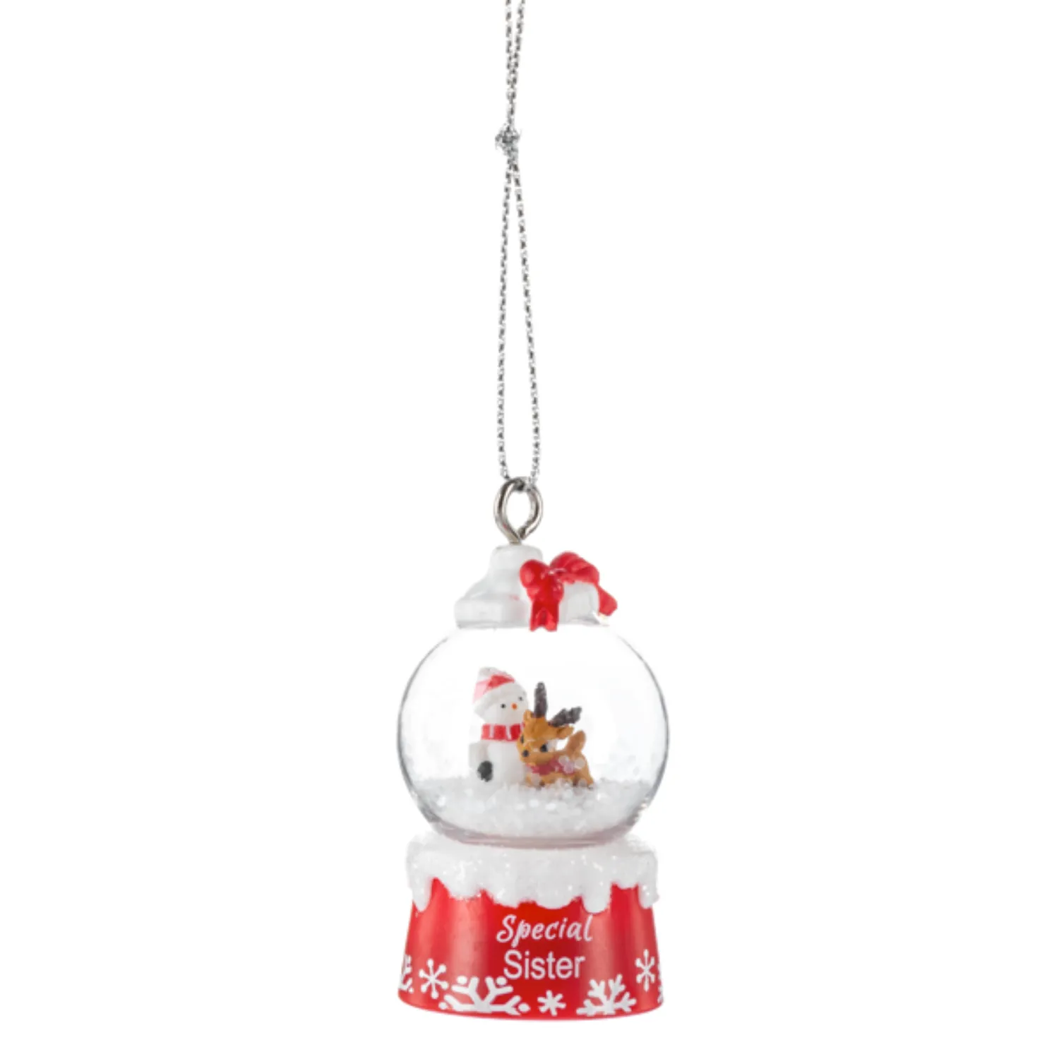 'Tis the Season Mini Snowglobe Personalized Name Ornament Blank DIY, Family and Holiday Greetings