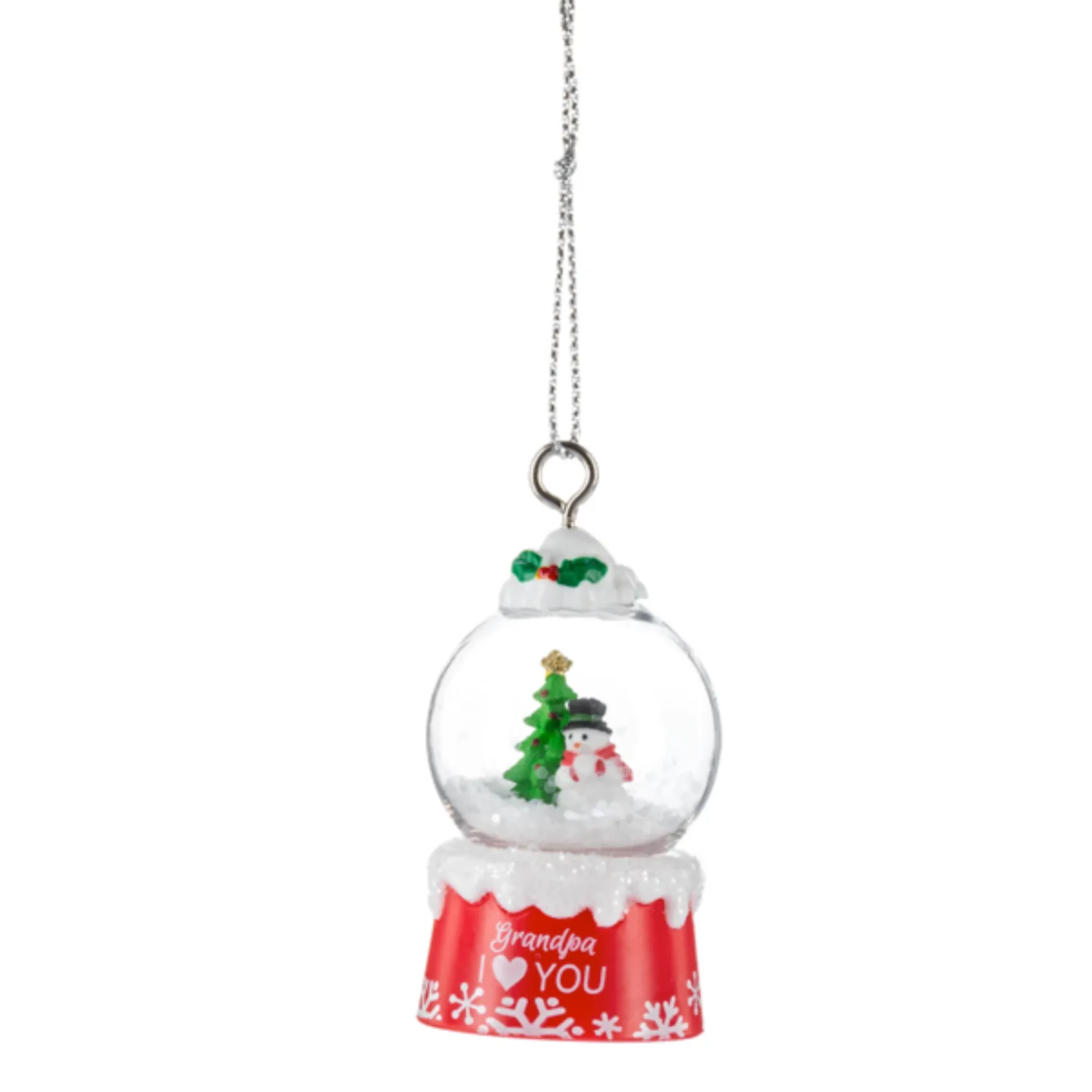 'Tis the Season Mini Snowglobe Personalized Name Ornament Blank DIY, Family and Holiday Greetings