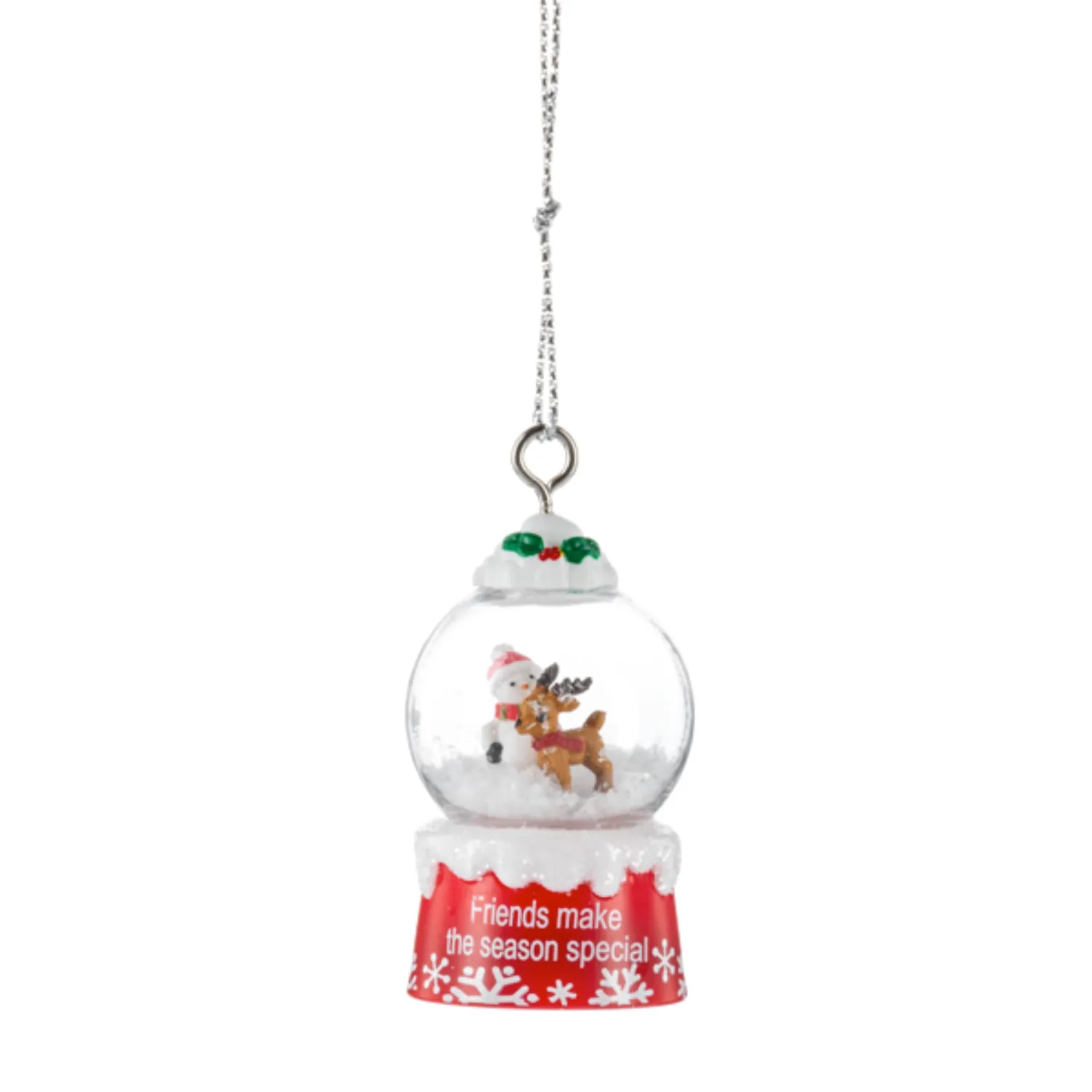 'Tis the Season Mini Snowglobe Personalized Name Ornament Blank DIY, Family and Holiday Greetings