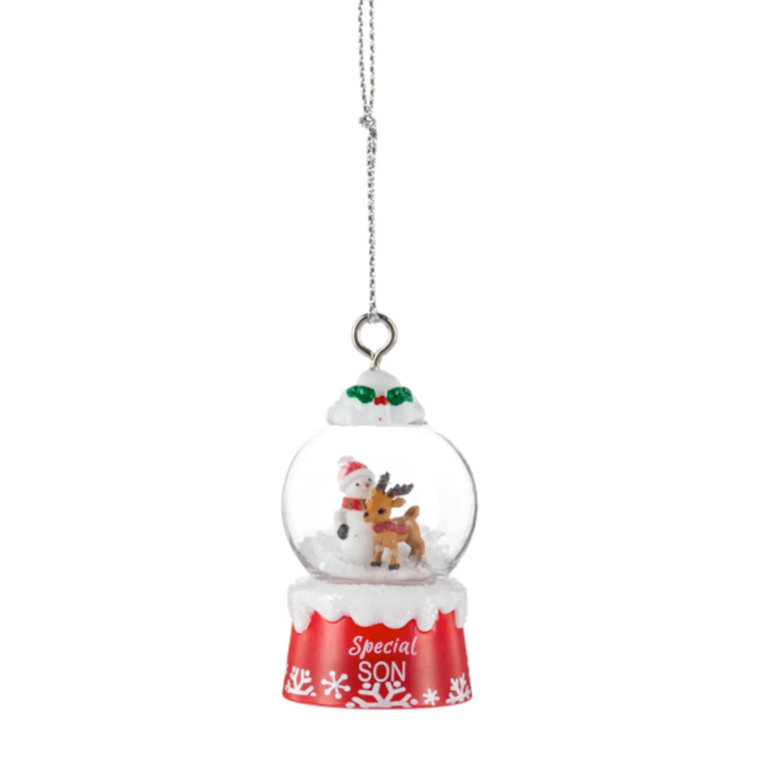 'Tis the Season Mini Snowglobe Personalized Name Ornament Blank DIY, Family and Holiday Greetings
