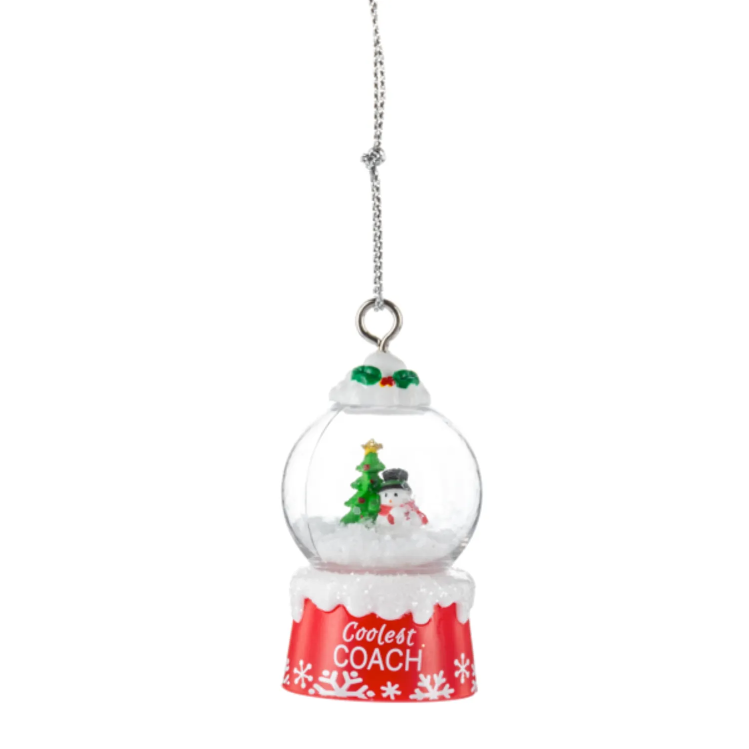 'Tis the Season Mini Snowglobe Personalized Name Ornament Blank DIY, Family and Holiday Greetings