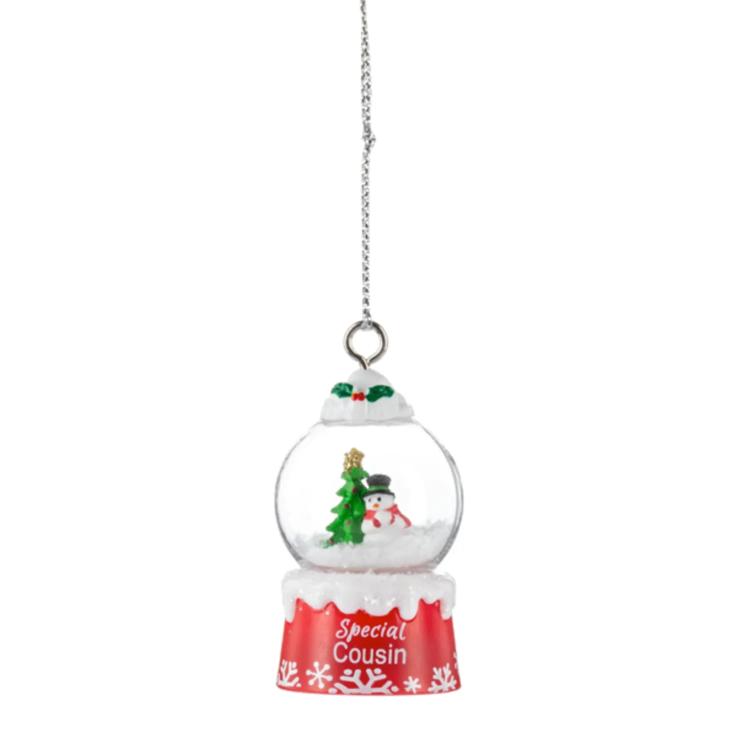 'Tis the Season Mini Snowglobe Personalized Name Ornament Blank DIY, Family and Holiday Greetings