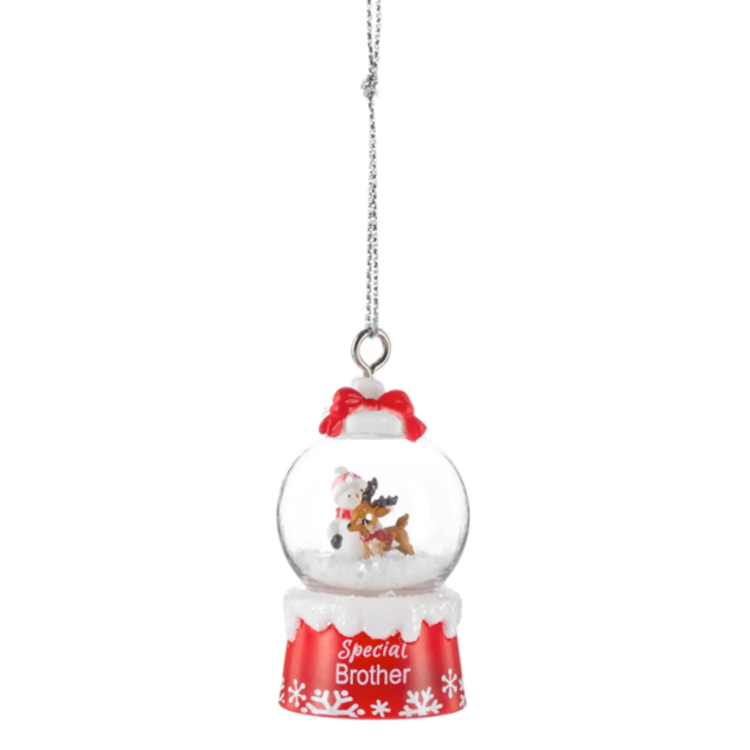 'Tis the Season Mini Snowglobe Personalized Name Ornament Blank DIY, Family and Holiday Greetings