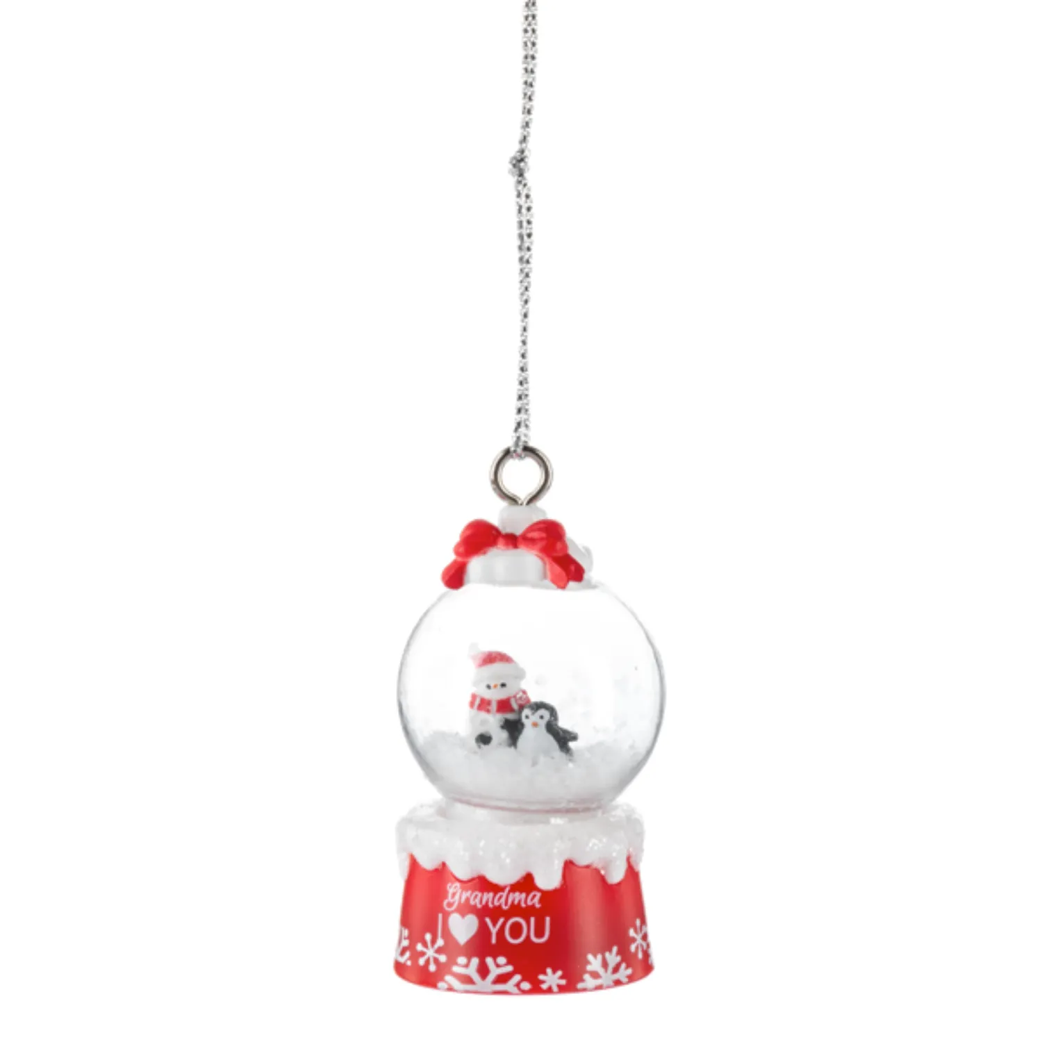 'Tis the Season Mini Snowglobe Personalized Name Ornament Blank DIY, Family and Holiday Greetings