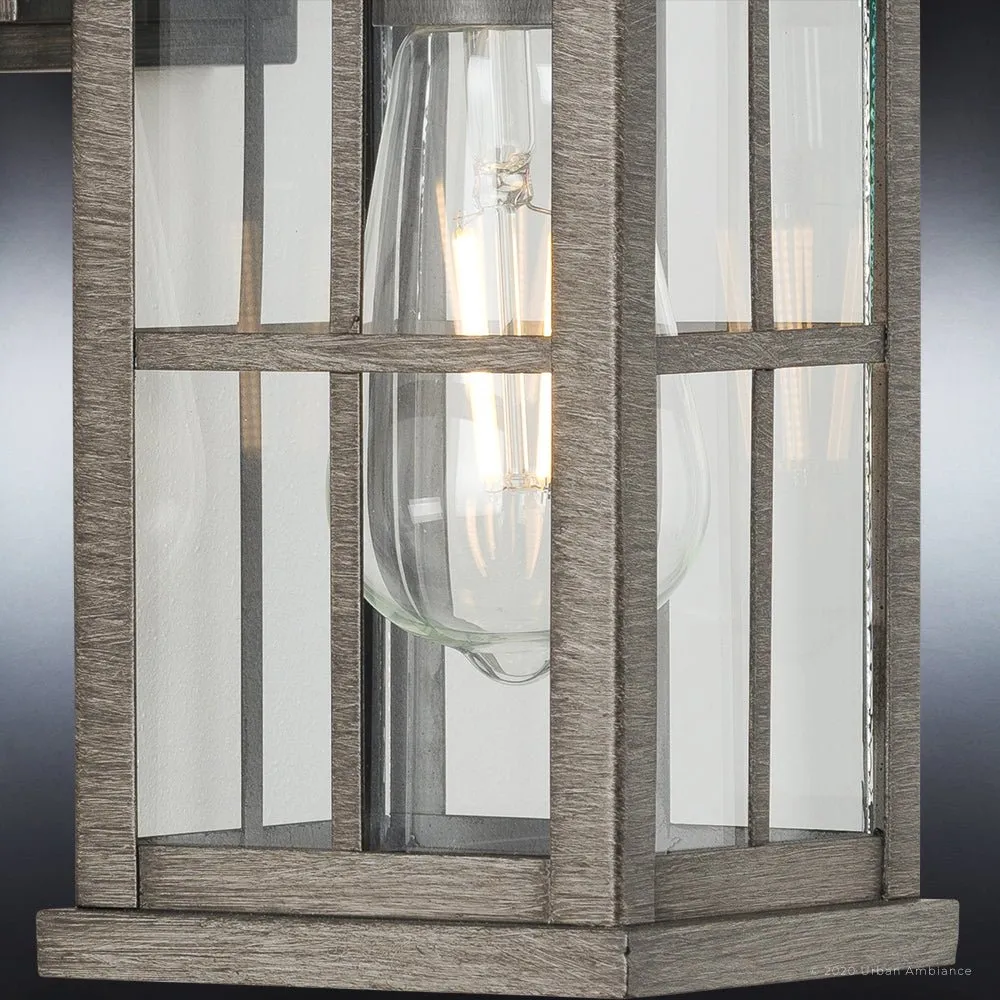 UHP1294 Transitional Outdoor Wall Sconce 12''H x 5''W, Aged Pewter Finish, Anaheim Collection